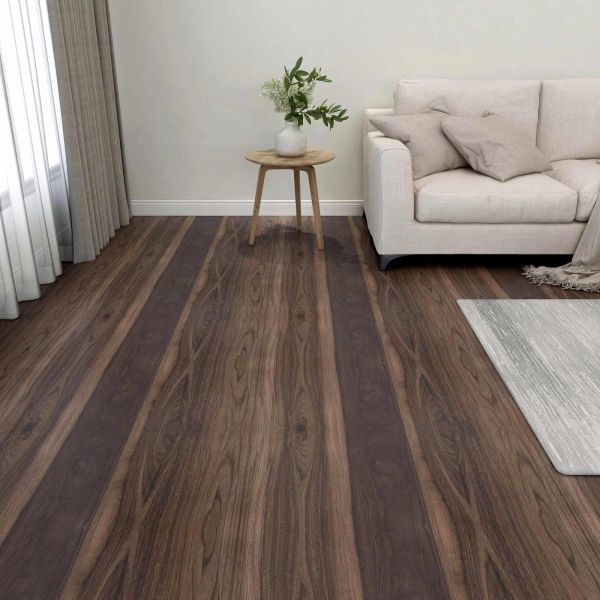 Дъски за под 55 pcs Тъмен кафяв 5,11 м² ПВЦ
