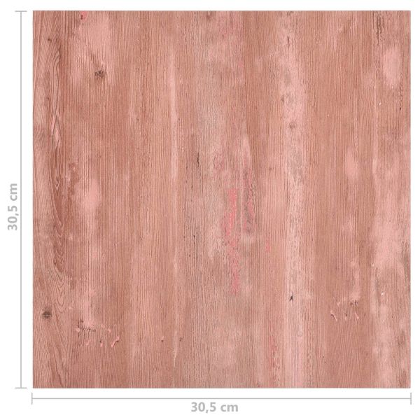 Дъски за под 55 pcs Червено 5,11 м² ПВЦ