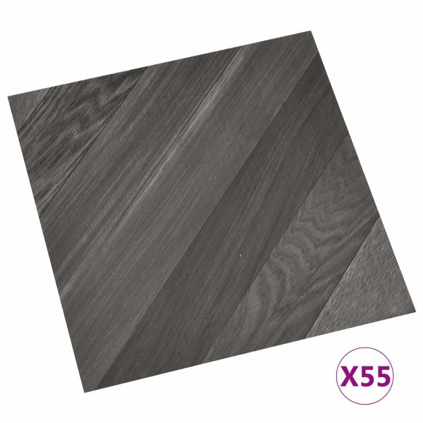 Дъски за под 55 pcs Сив 5,11 м² ПВЦ