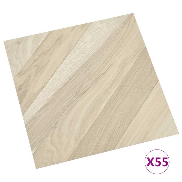Дъски за под 55 pcs Бежово 5,11 м² ПВЦ