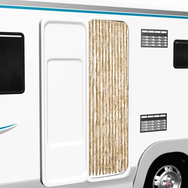 Завеса против насекоми, бежова, 56x200 см, шенил