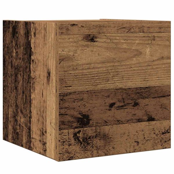 Комплект ТВ шкафове за стенен монтаж 8 части, инженерно дърво