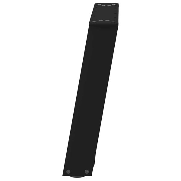 Крака за масичка за кафе, U-образни, 2 бр., черни, 50 x (42-43) см, стомана
