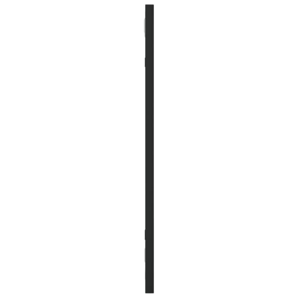 Стенно огледало, черно, 20x50 см, правоъгълно, желязо