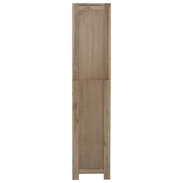 Библиотека с 5 рафта, 80x30x140 см, акациево дърво масив