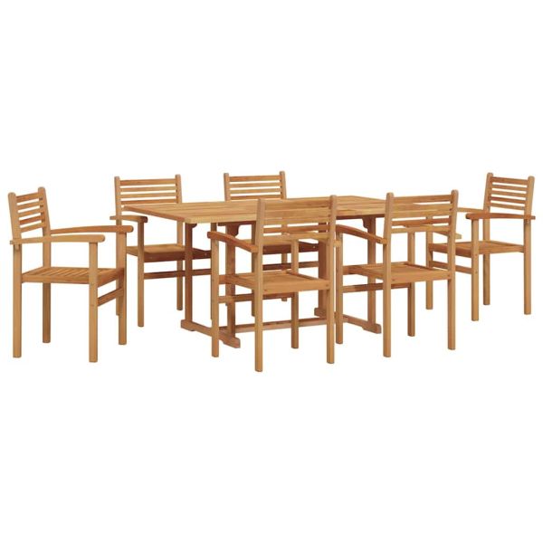Комплект за хранене в градината 7 pcs Естествен