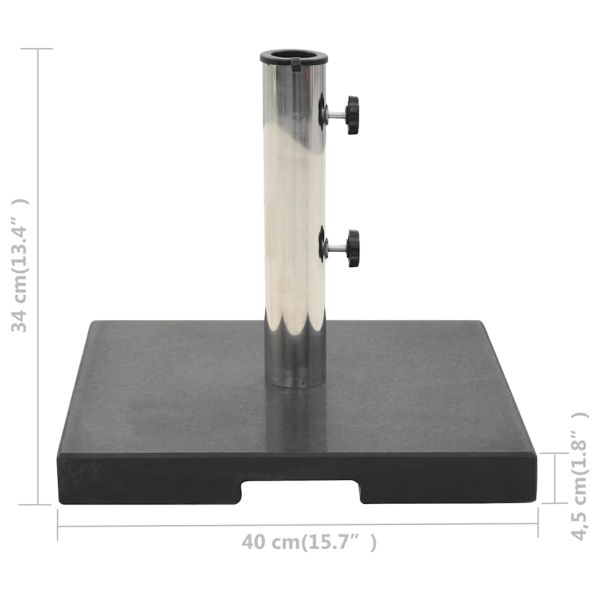 Основа за чадър, гранит, 20 кг, квадратна, черна