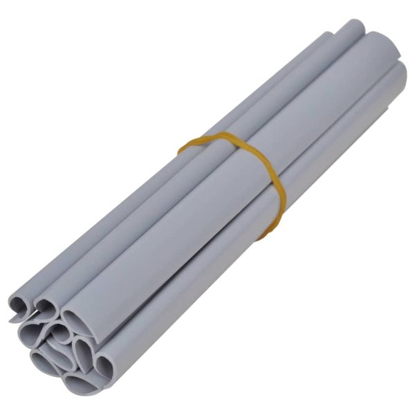 Ленти за покриване на огради 4 бр PVC 35x0,19 м светлосив мат