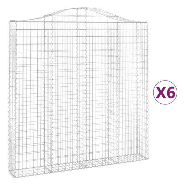 Габионни кошници арка 6 бр 200x30x200/220 см поцинковано желязо
