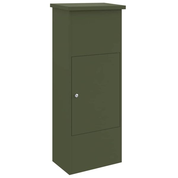 Пощенска кутия за пратки Маслиненозелен 44,5 x 29 x 110,5 см