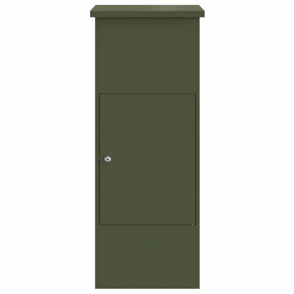 Пощенска кутия за пратки Маслиненозелен 44,5 x 29 x 110,5 см