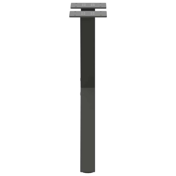 Крака за масичка за кафе, X-образни, 2 бр., антрацит, 38 x (42-43) см, стомана