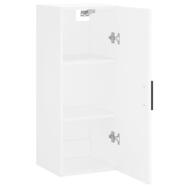 Стенен шкаф бял 34,5x34x90 см