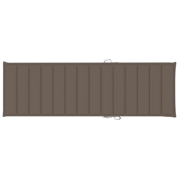 Шезлонг с таупе възглавница, импрегниран бор