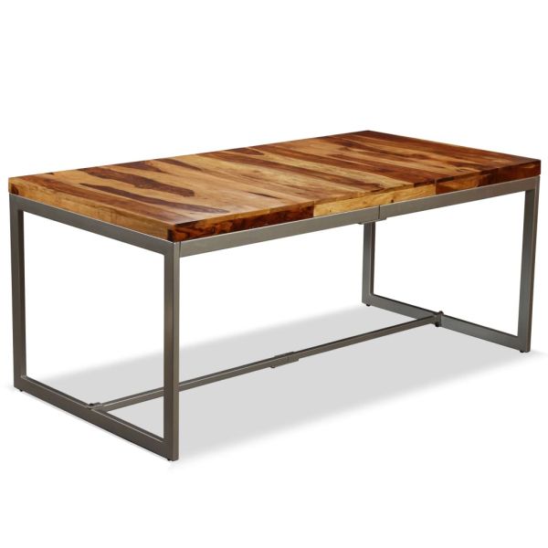 Трапезна маса, акация масив и стомана, 180 cм