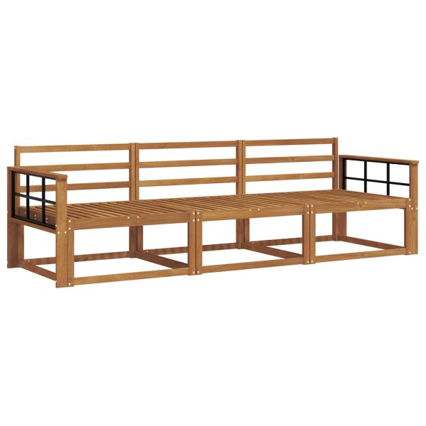 Комплект дивани за открито 3 pcs Естествен