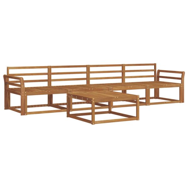 Комплект дивани за открито 5 pcs Естествен