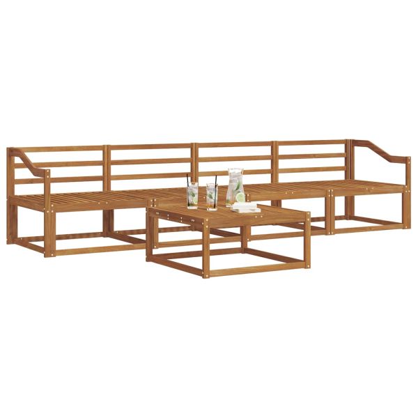 Комплект дивани за открито 5 pcs Естествен