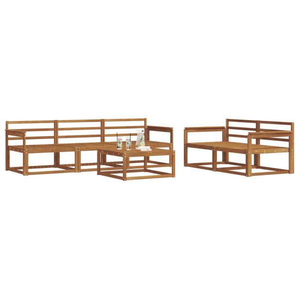 Комплект дивани за открито 6 pcs Естествен