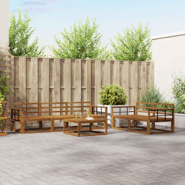 Комплект дивани за открито 6 pcs Естествен