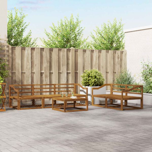 Комплект дивани за открито 6 pcs Естествен