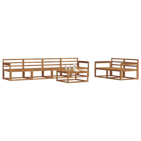 Комплект дивани за открито 7 pcs Естествен
