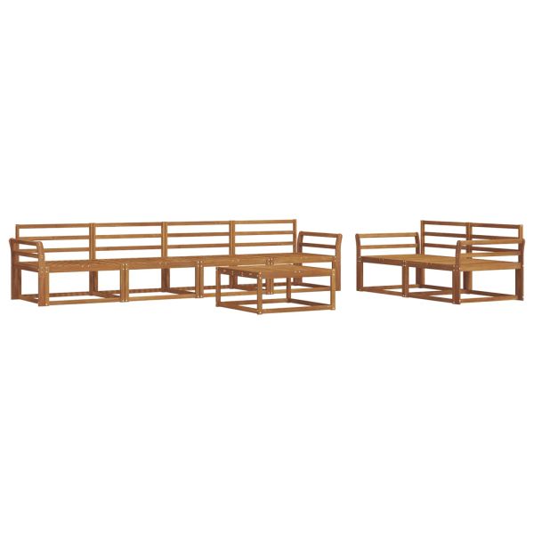 Комплект дивани за открито 7 pcs Естествен