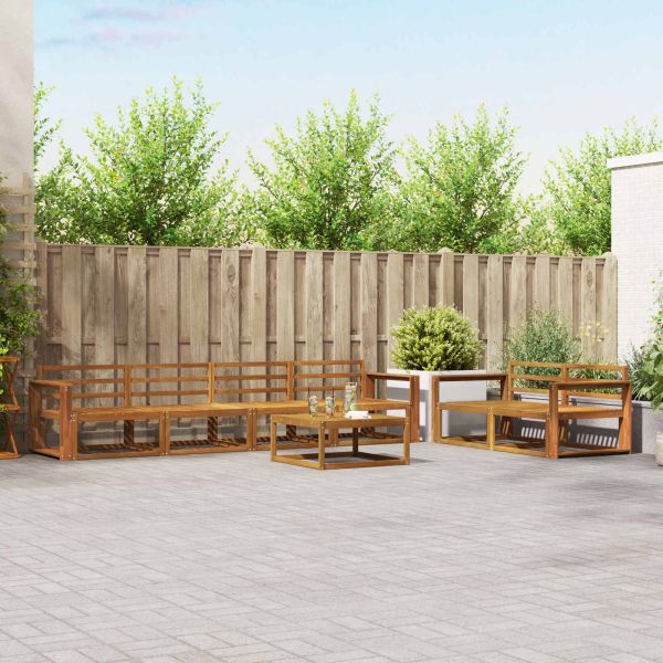 Комплект дивани за открито 7 pcs Естествен