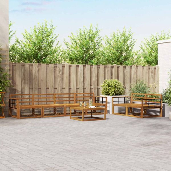 Комплект дивани за открито 7 pcs Естествен