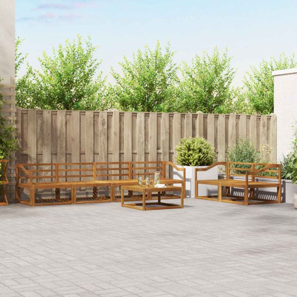 Комплект дивани за открито 7 pcs Естествен