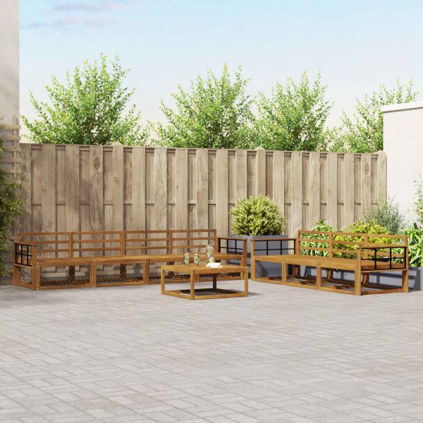 Комплект дивани за открито 8 pcs Естествен