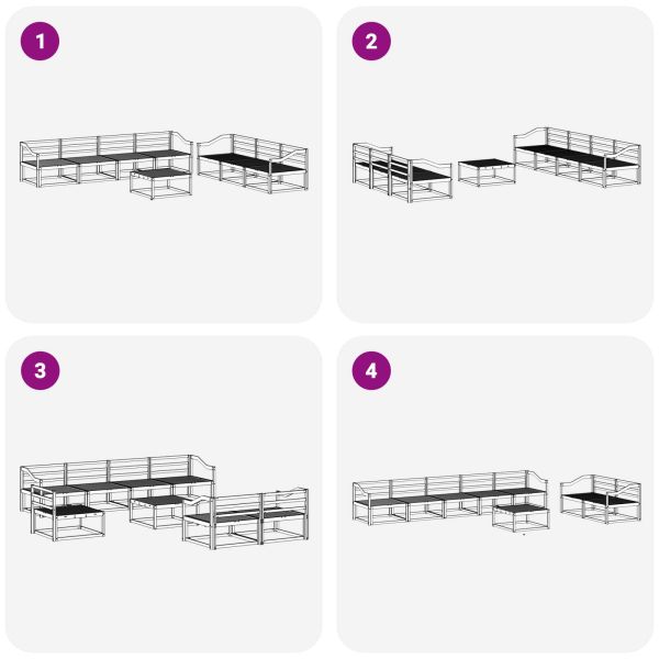 Комплект дивани за открито 8 pcs Естествен