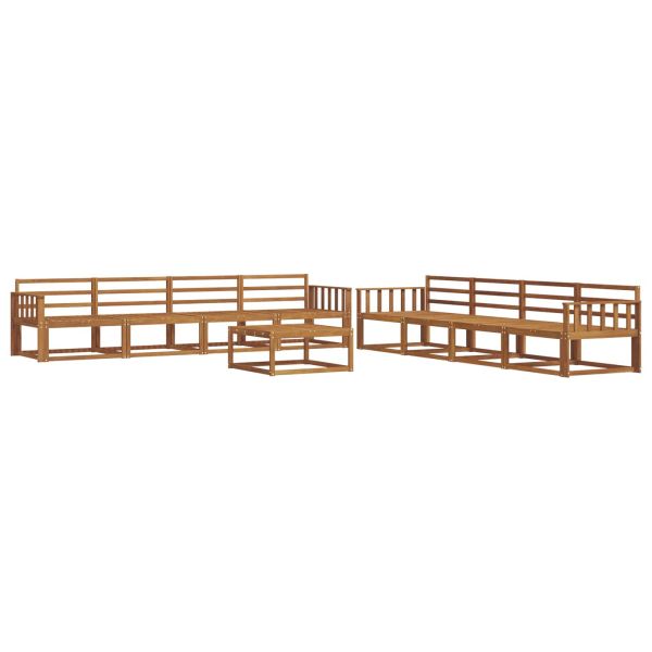 Комплект дивани за открито 9 pcs Естествен