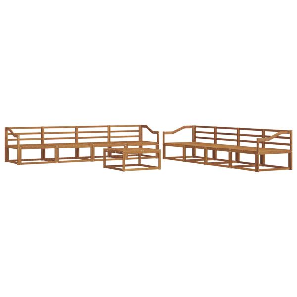 Комплект дивани за открито 9 pcs Естествен
