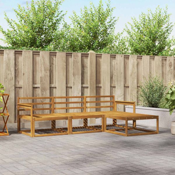 Комплект дивани за открито 4 pcs Естествен