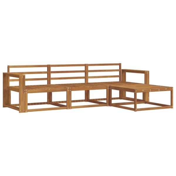 Комплект дивани за открито 4 pcs Естествен