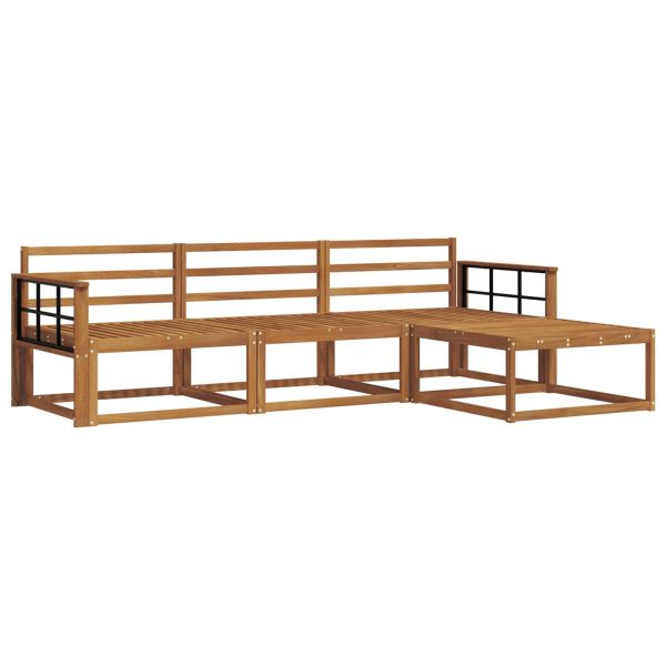 Комплект дивани за открито 4 pcs Естествен