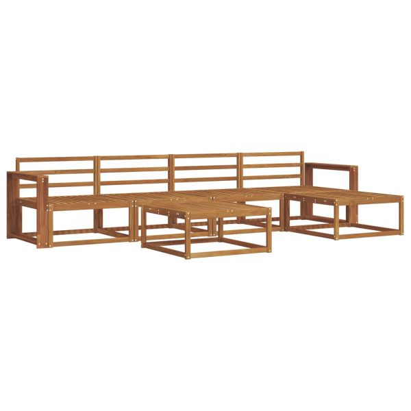 Комплект дивани за открито 6 pcs Естествен