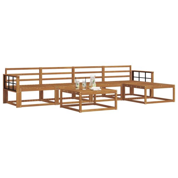 Комплект дивани за открито 6 pcs Естествен