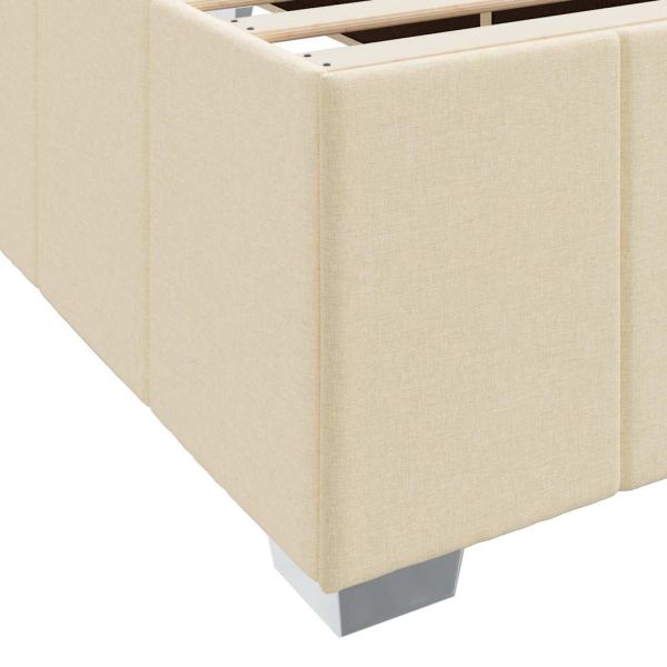 Рамка за легло с матрак Крем 90 x 200 cm текстил