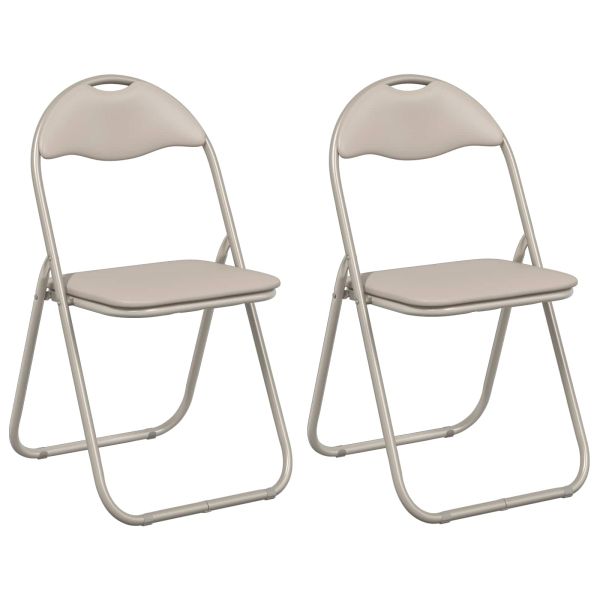 Сгъваем стол 2 pcs Пясък 48 x 43,5 x 81 см Изкуствена