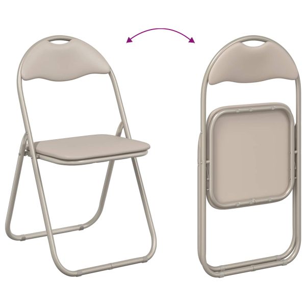 Сгъваем стол 2 pcs Пясък 48 x 43,5 x 81 см Изкуствена