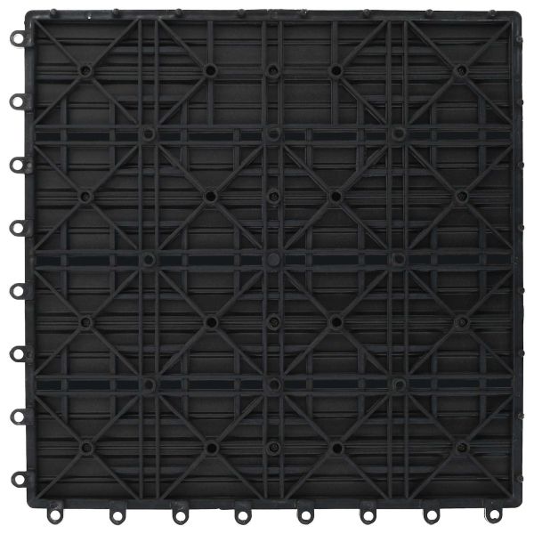 Плочка за decking 11 pcs Сив 30 x 30 cm WPC