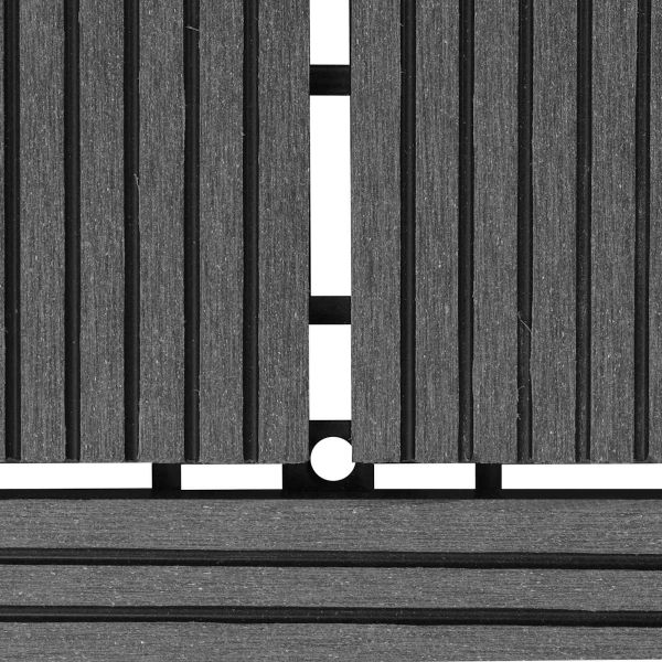 Плочка за decking 11 pcs Сив 30 x 30 cm WPC