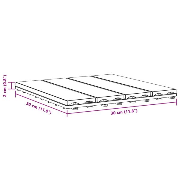 Плочка за decking 3D дизайн 11 бр. Черно 30 x 30 cm WPC