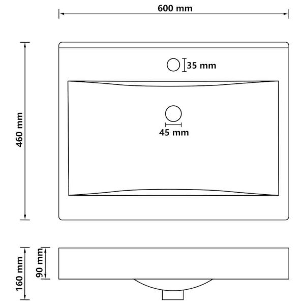 Луксозна мивка с отвор за кран розов мат 60x46 см керамика