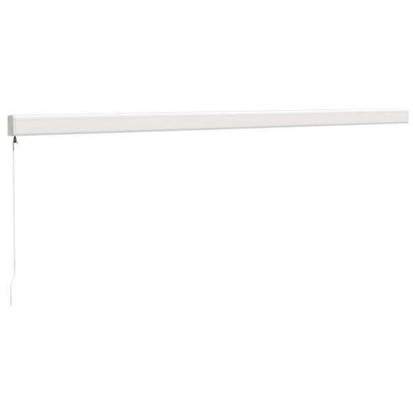 Прибираща се тента жълто и бяло 5x3 м плат и алуминий