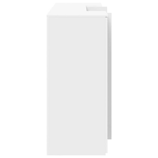 Рецепционно бюро, бяло, 200x50x103,5 см, инженерно дърво