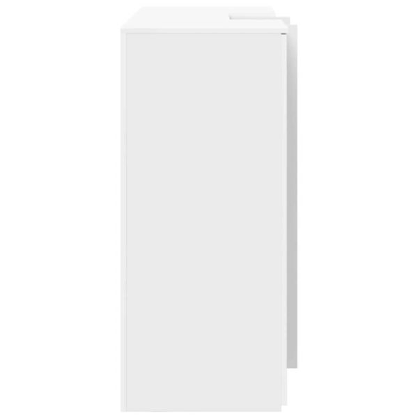 Приемно бюро, бяло, 155x50x103,5 см, инженерно дърво