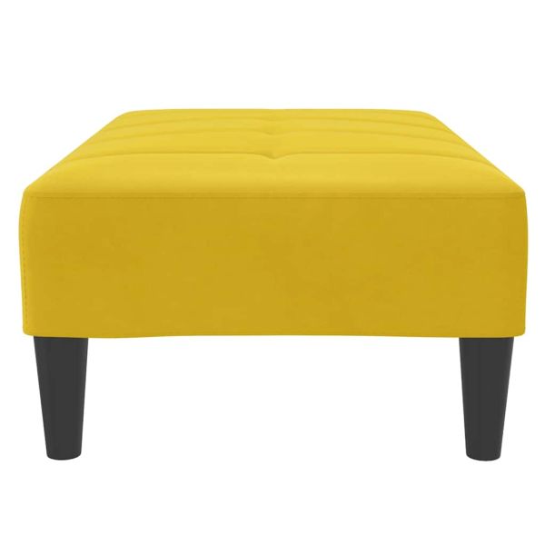 Табуретка, жълта, 77x55x31 см, кадифе